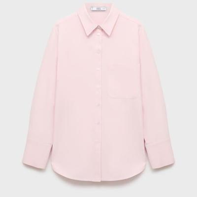 Chemise boutonnée oversize en popeline